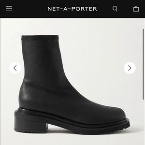 By Far Kah stretch-leather ankle boots in black